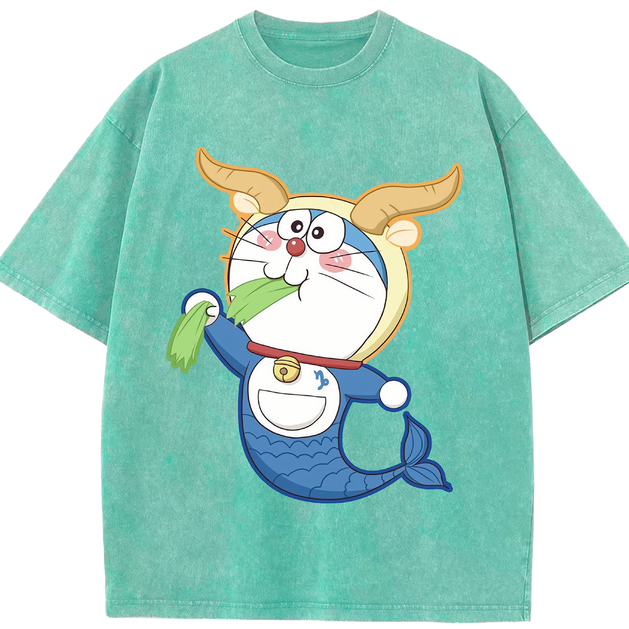 （画像用） ドラえもん Doraemon 綿100% ヴィンテージ風 半袖Tシャツ（フロントプリント）